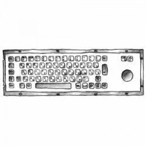Антивандальная металлическая клавиатура SN392TB